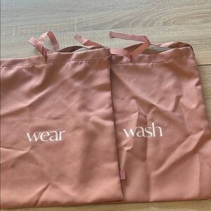 Pink Satin Laundry Bags